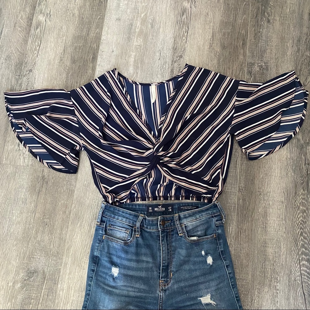 striped crop top